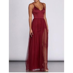 Burgundy Windsor dress!